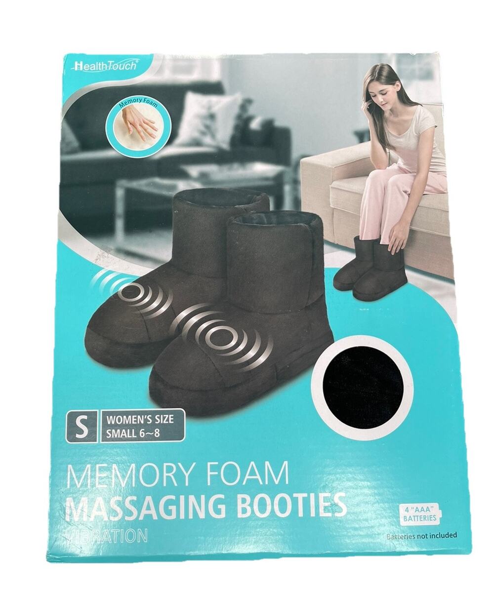 Health Touch Memory Foam Massaging Booties Black Women’s Size Small 6/8 New